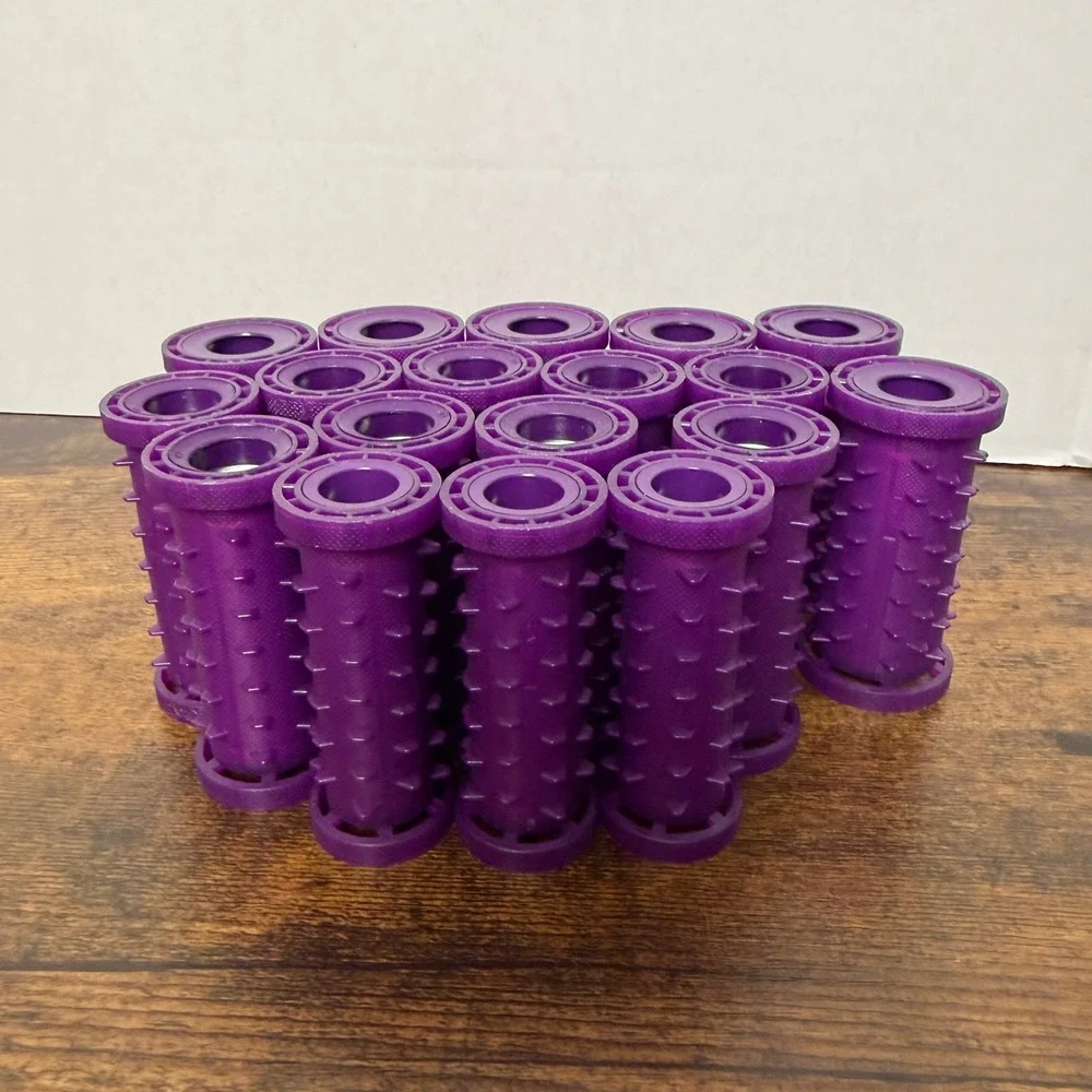 Remington Hot Rollers Hair Curlers Purple 18pc Spiked Grip H-1080N Replacement